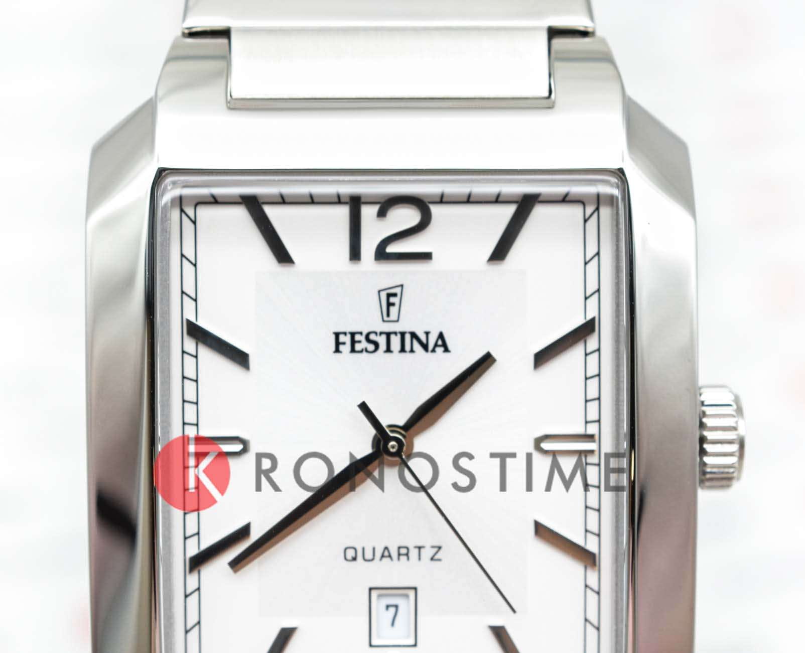 Festina Festina On The Square F20677/2,  испания мужские часы на браслете нержавеющая сталь боковой вид