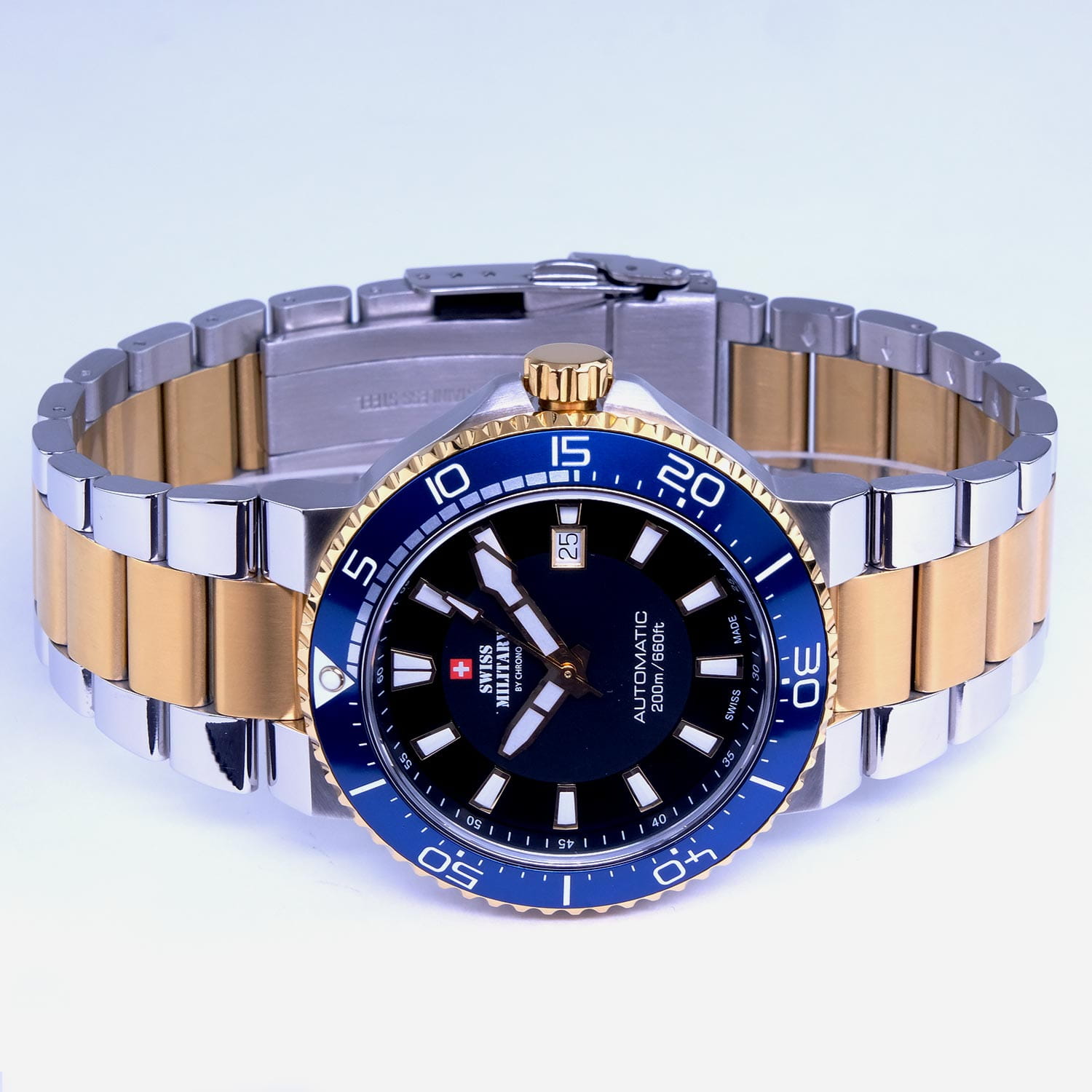 Swiss Military by Chrono Swiss Military by Chrono Automatic Dive SMA34086.08 , наручные мужские часы фото под углом