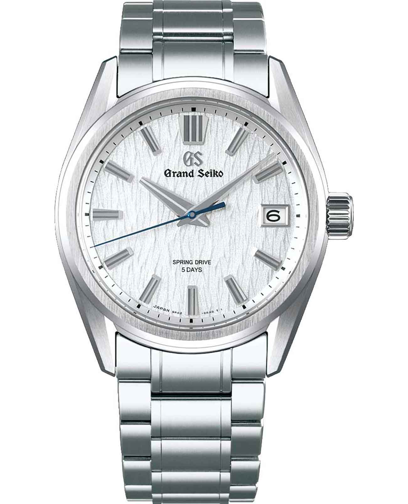 Seiko Seiko Grand Seiko SLGA009G  SLGA009G механические мужские часы белый циферблат, браслет нержавеющая сталь — вид спереди