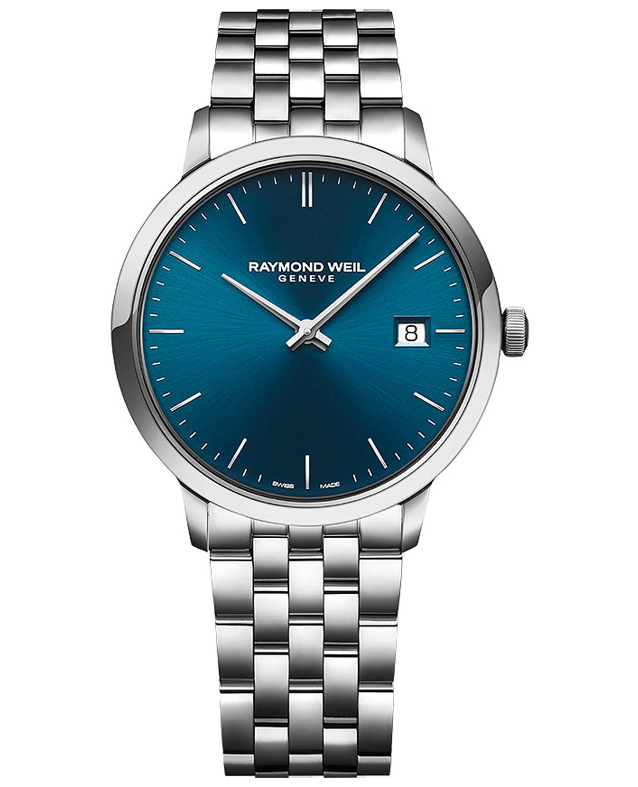 Raymond Weil Raymond Weil Toccata 5585-ST-50001  5585-ST-50001 кварцевые мужские часы синий циферблат, браслет нержавеющая сталь — вид спереди