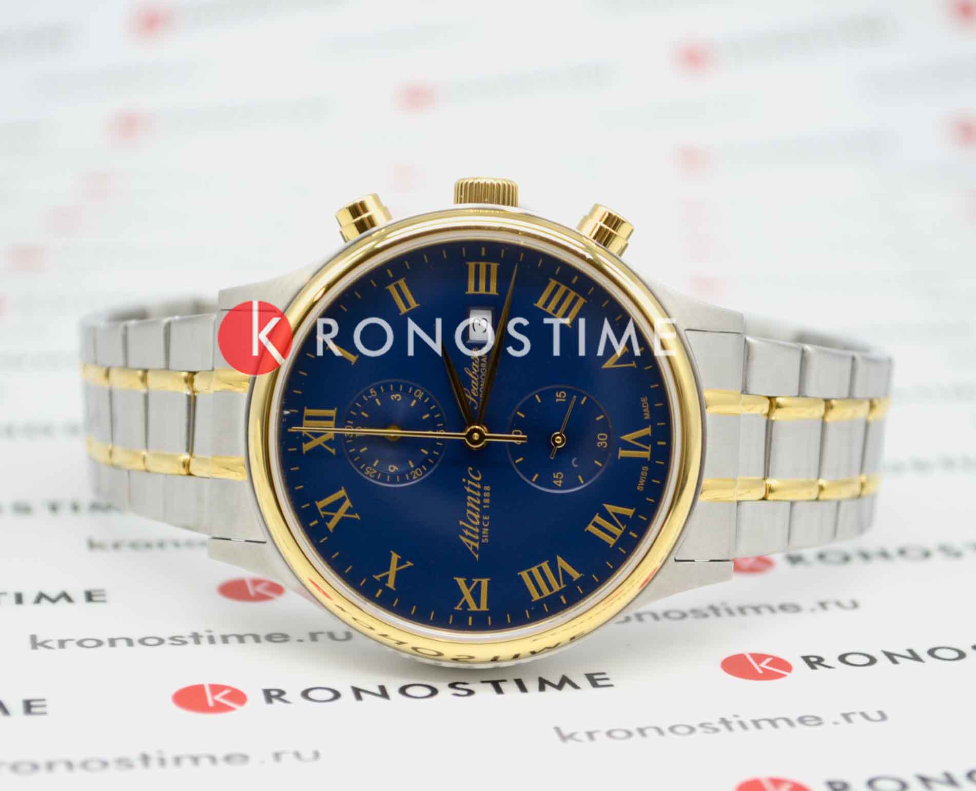 Atlantic Atlantic Seabase 64457.43.58G  , наручные мужские часы фото под углом