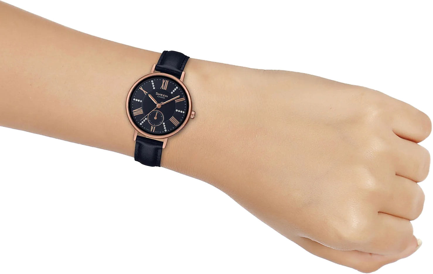 Casio Casio Sheen SHE-3066PGL-1AUDF , наручные женские часы фото под углом