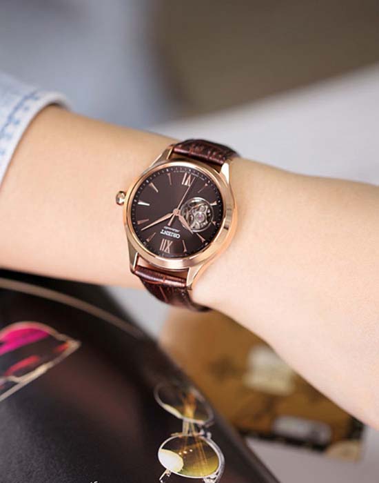 Orient Orient RA-AG0023Y (RN-AG0023Y) женские часы коричневый циферблат на запястье