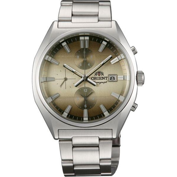 Orient Orient TT10002C (FTT10002C)  FTT10002C  мужские часы коричневый циферблат, браслет  — вид спереди