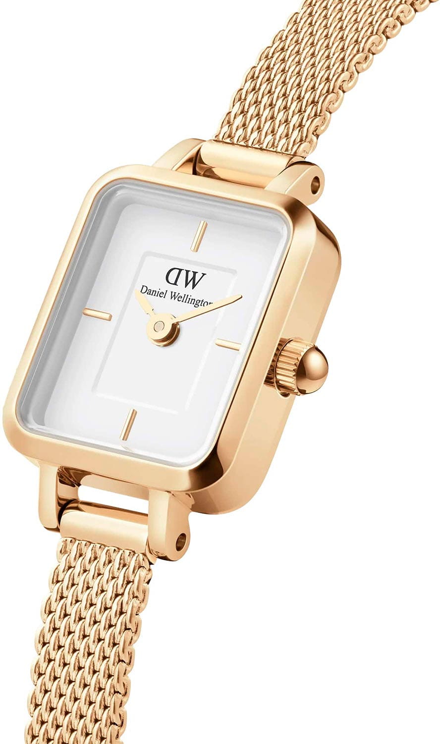 Daniel Wellington Daniel Wellington Quadro Mini Evergold DW00100725, quadro швеция женские часы на браслете нержавеющая сталь с pvd-покрытием боковой вид