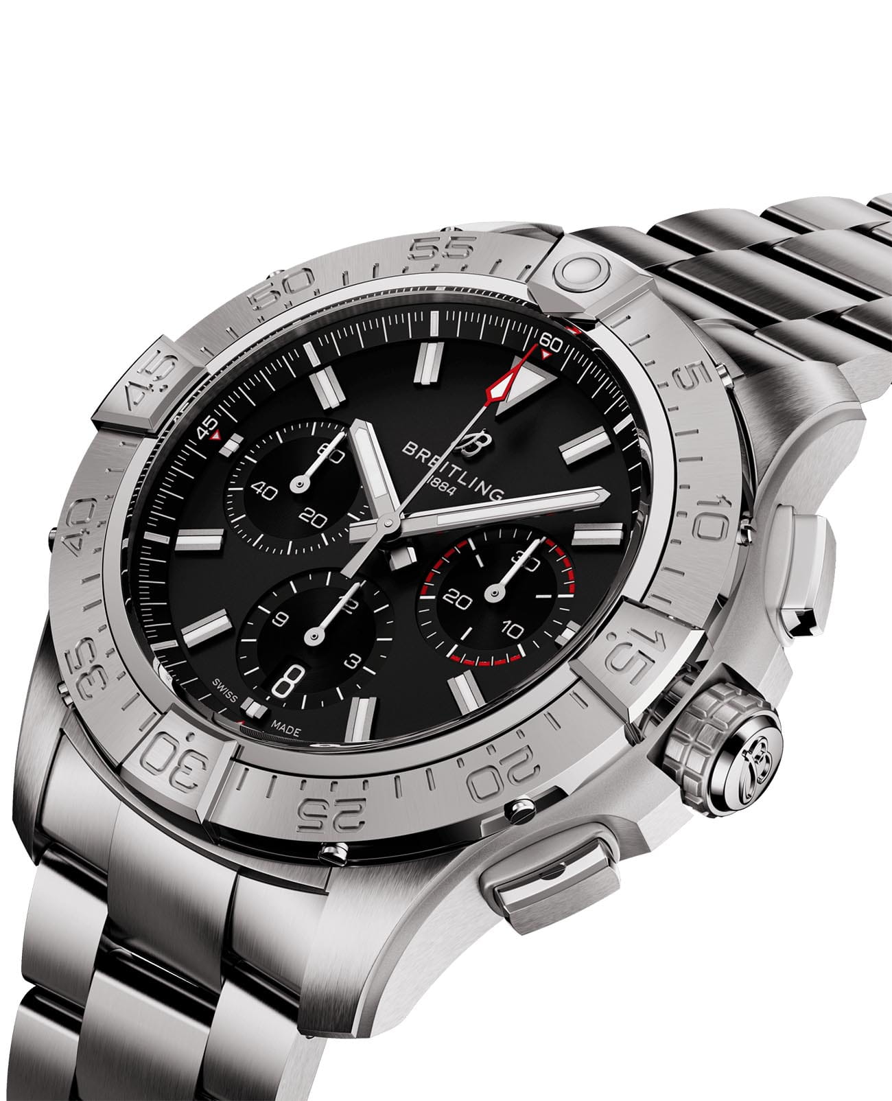 Оригинальные часы Breitling Breitling Avenger B01 Chronograph 44 AB0147101B1A1 механические калибр механизма мануфактурный механизм breitling caliber b01 общий вид