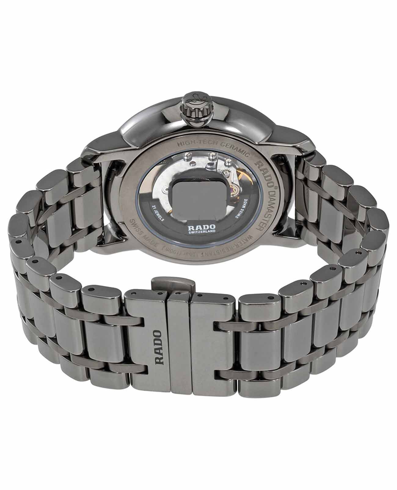 Rado Rado Diamaster R14074112, diamaster швейцария мужские часы на браслете плазменная керамика боковой вид