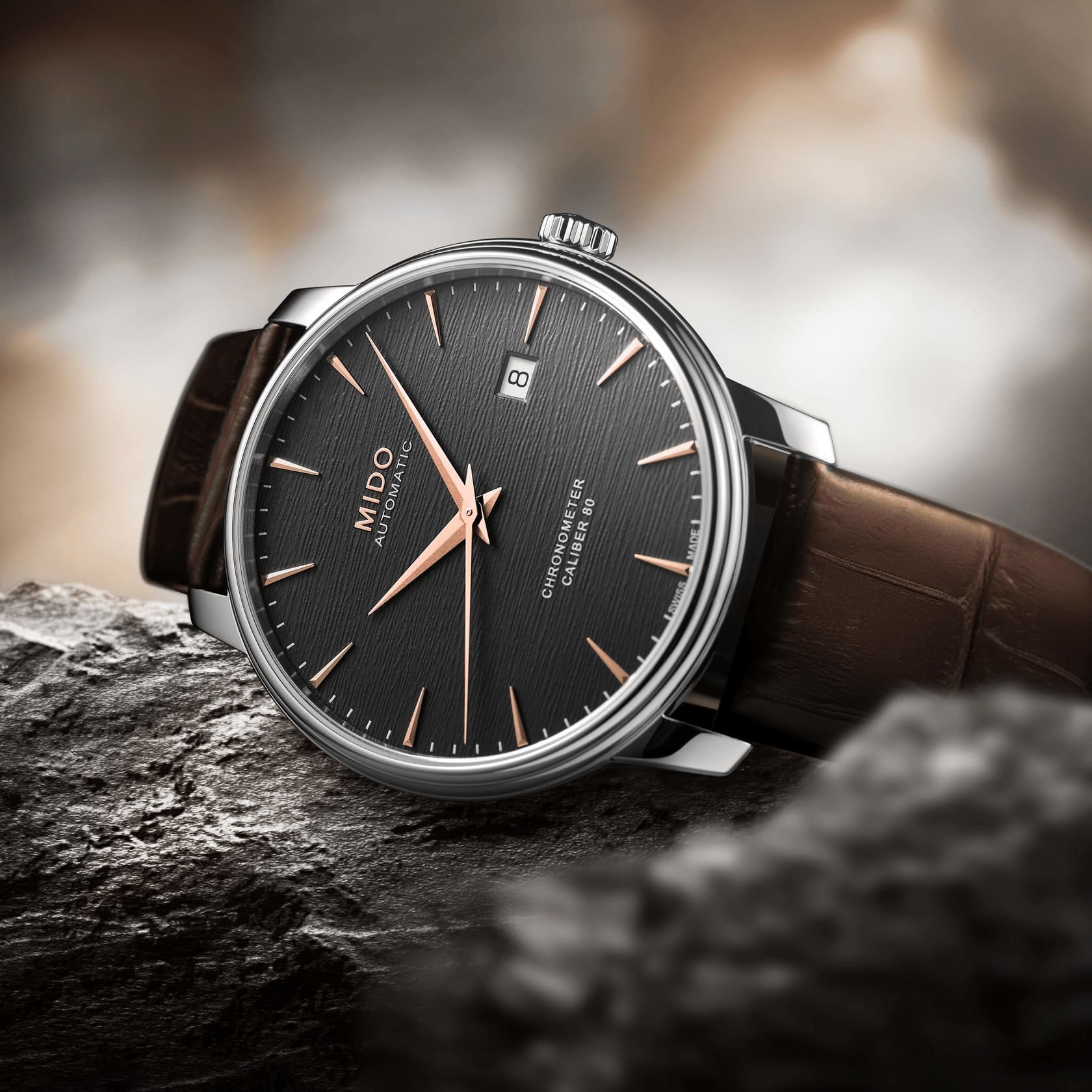 Mido Mido Baroncelli Chronometer Silicon Gent M027.408.16.061.00  - задняя крышка сталь металл корпуса, швейцария часы