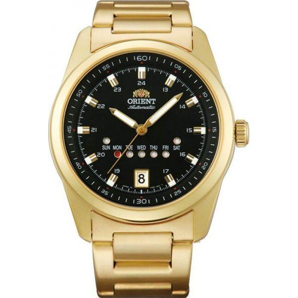 Orient Orient FP01001B (FFP01001B)  FFP01001B  мужские часы черный циферблат, браслет  — вид спереди