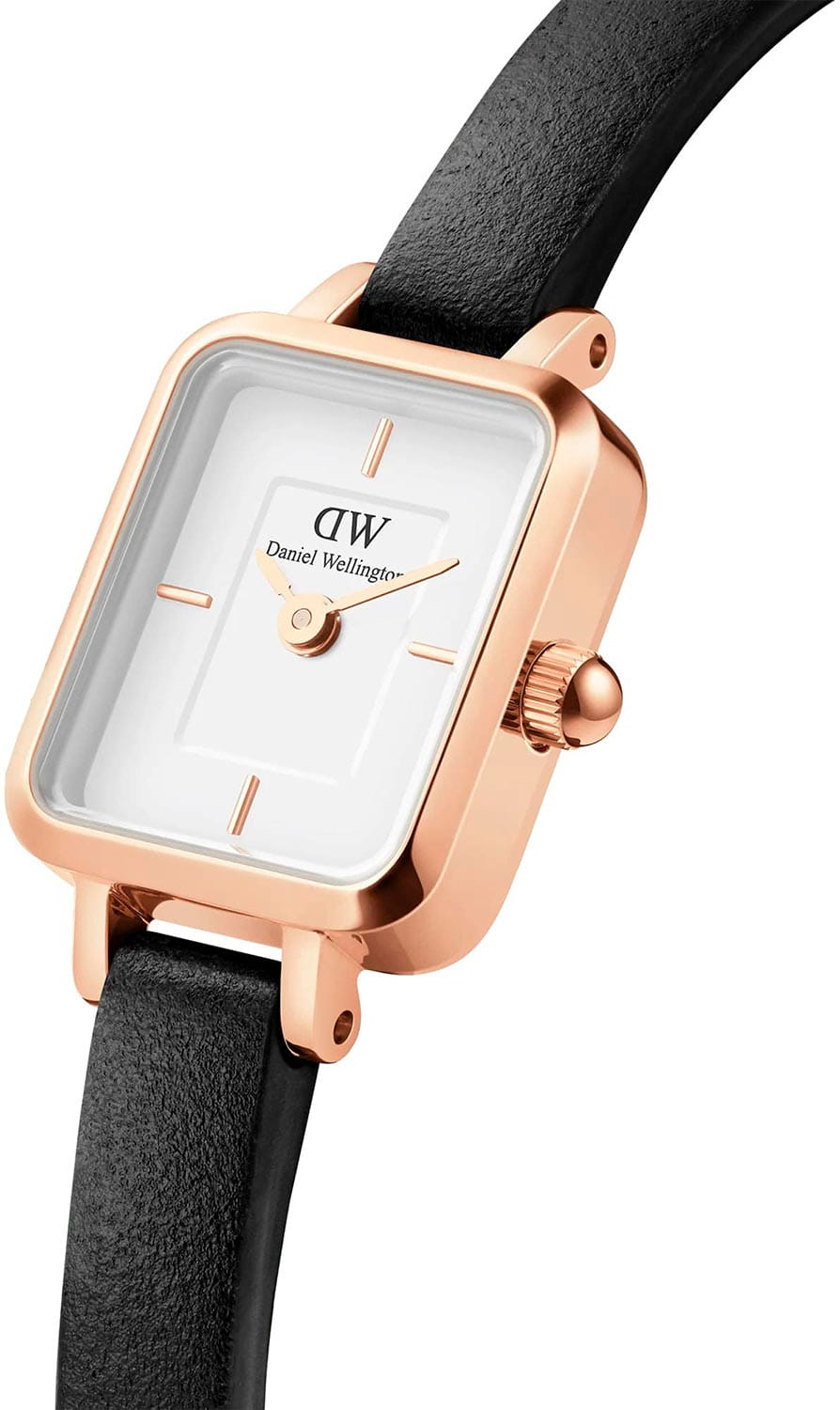 Daniel Wellington Daniel Wellington Quadro Mini Sheffield Rose Gold DW00100728, quadro швеция женские часы на браслете кожаный боковой вид