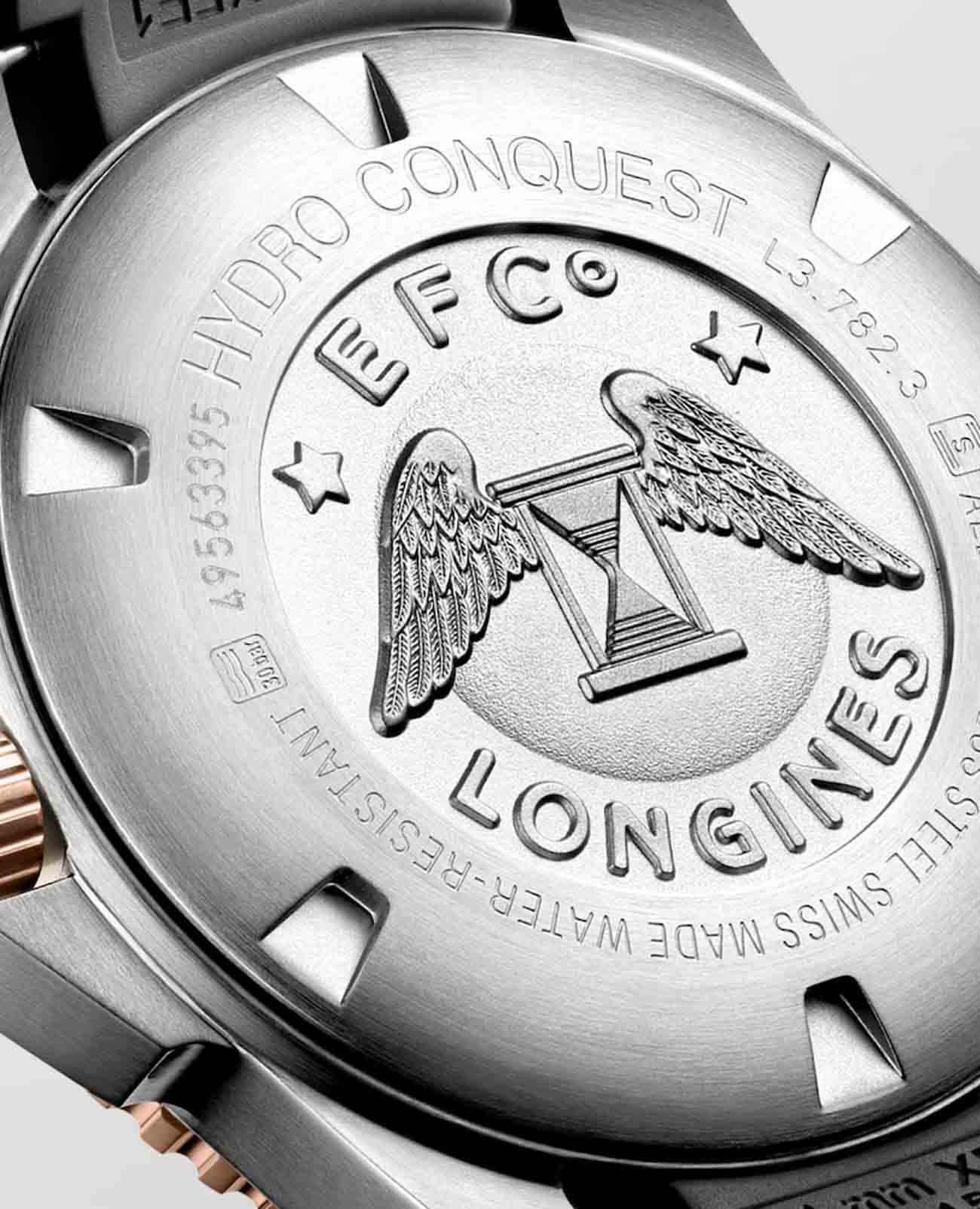 Longines L37823789 мужские часы застежка крупным планом