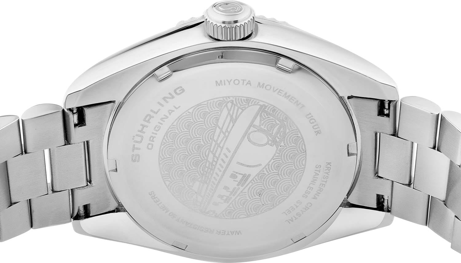 Stuhrling Stuhrling Symphony 3935.3,  сша мужские часы на браслете нержавеющая сталь боковой вид