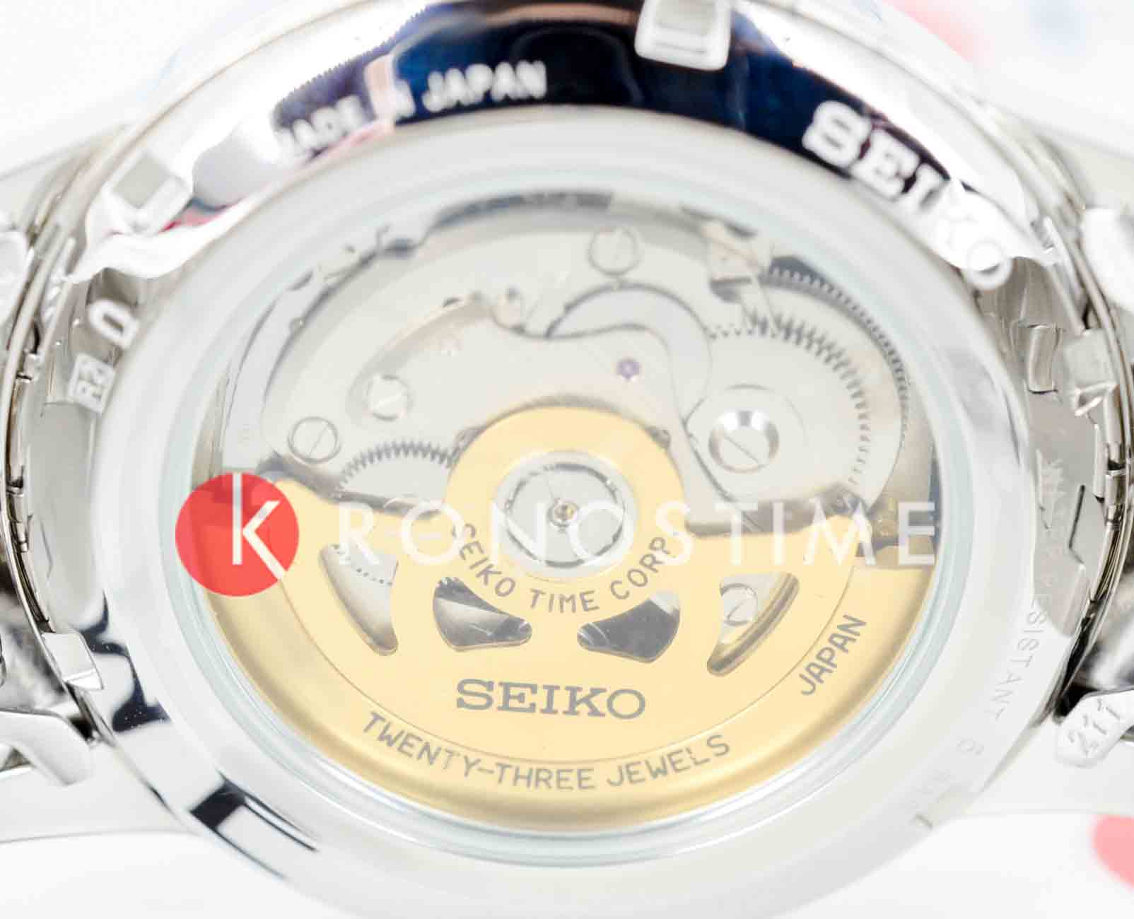 Seiko Seiko Presage SRPB41J1 механические мужские часы часы крупный план синий циферблата