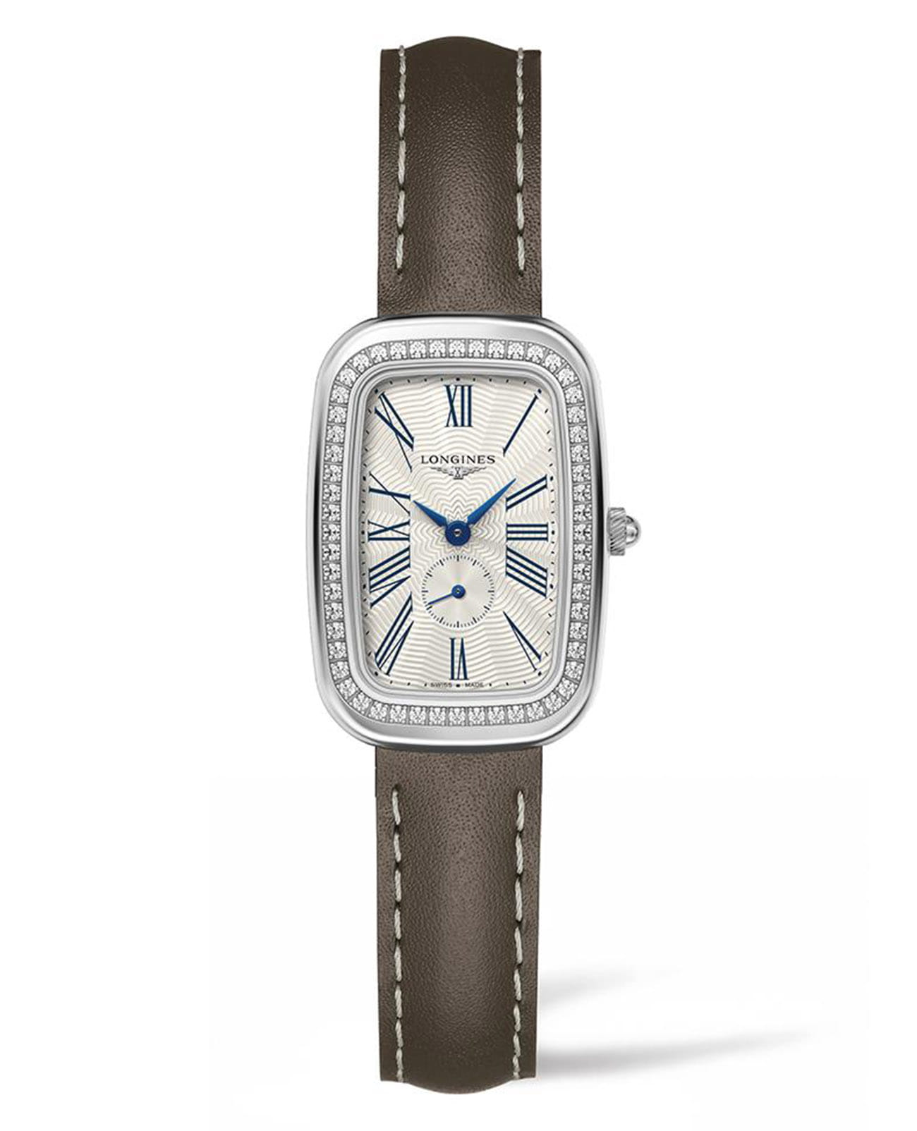 Longines Longines Equestrian Collection L6.141.0.71.2  L61410712 кварцевые женские часы белый циферблат, браслет кожаный — вид спереди
