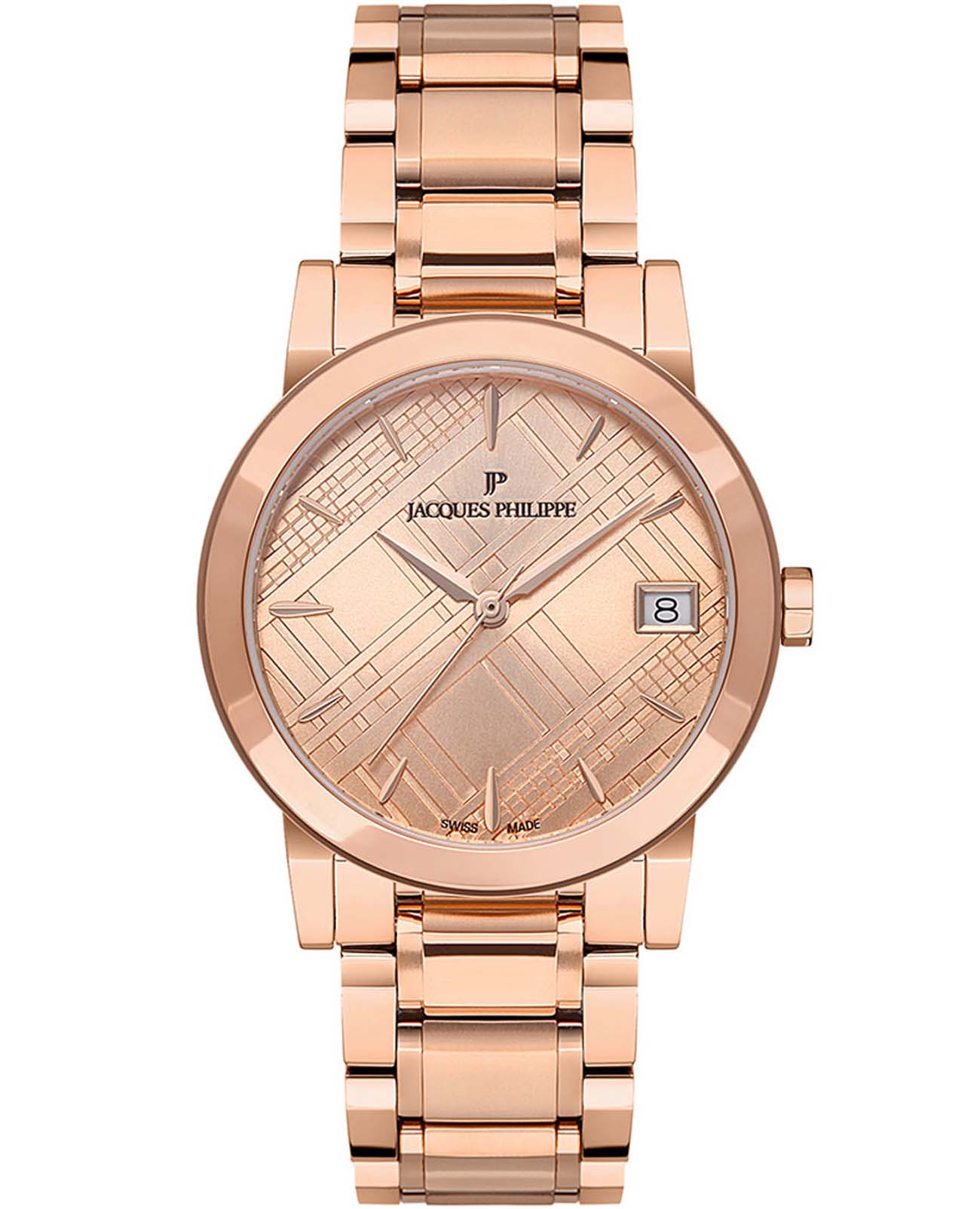 Jacques Philippe Jacques Philippe Principle JPQLS163365  JPQLS163365 кварцевые женские часы золотой циферблат, браслет нержавеющая сталь с ip-покрытием — вид спереди