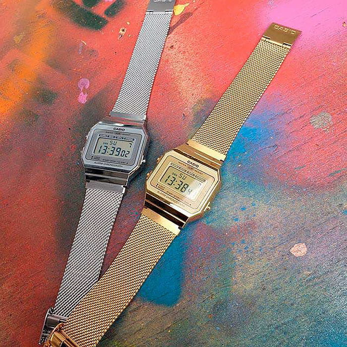 Casio Casio Collection A700WEMG-9A  — детали корпуса и сталь с ip покрытием