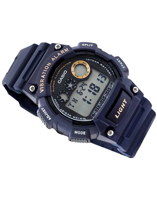 Casio Casio Collection W-735H-2AVDF (W-735H-2A), illuminator япония мужские часы на браслете пластик боковой вид