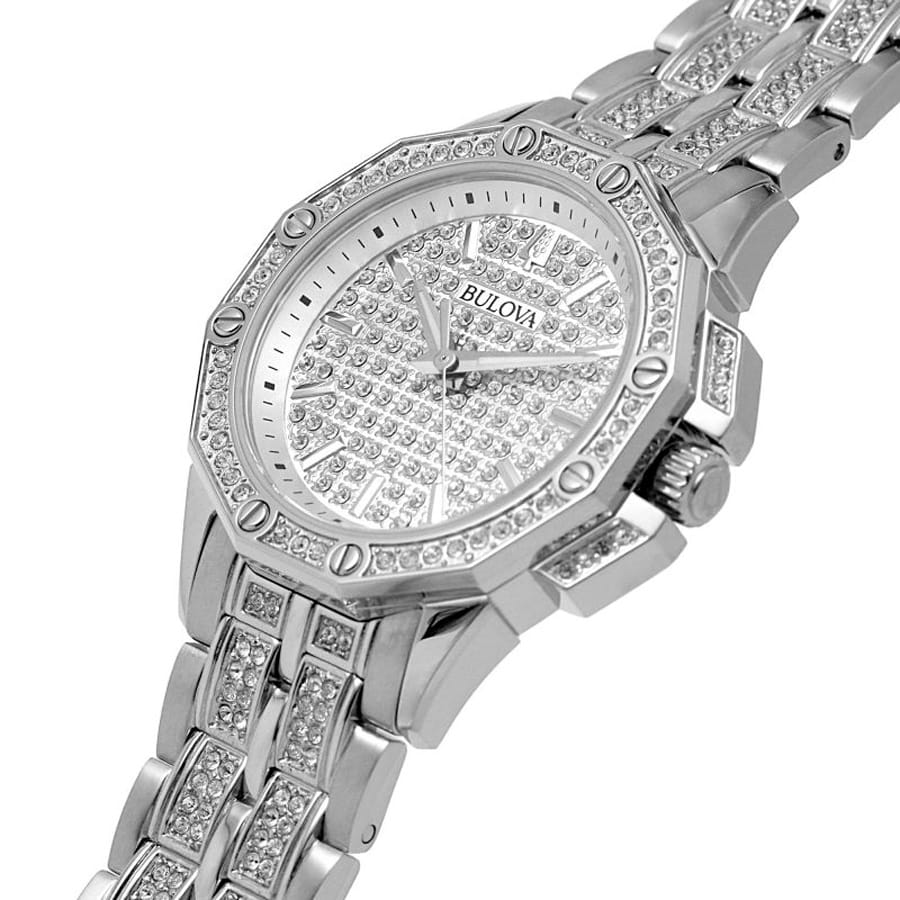 Оригинальные часы Bulova Bulova Crystal Octava 96L305 кварцевые калибр механизма  общий вид