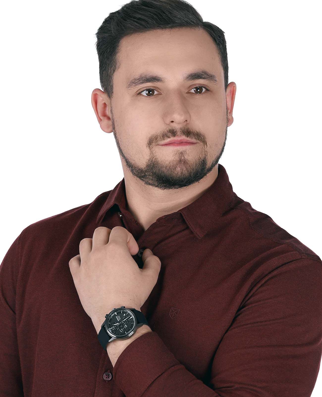 Seiko Seiko Conceptual Series Sports SSB393P1, sports япония мужские часы на браслете силикон боковой вид