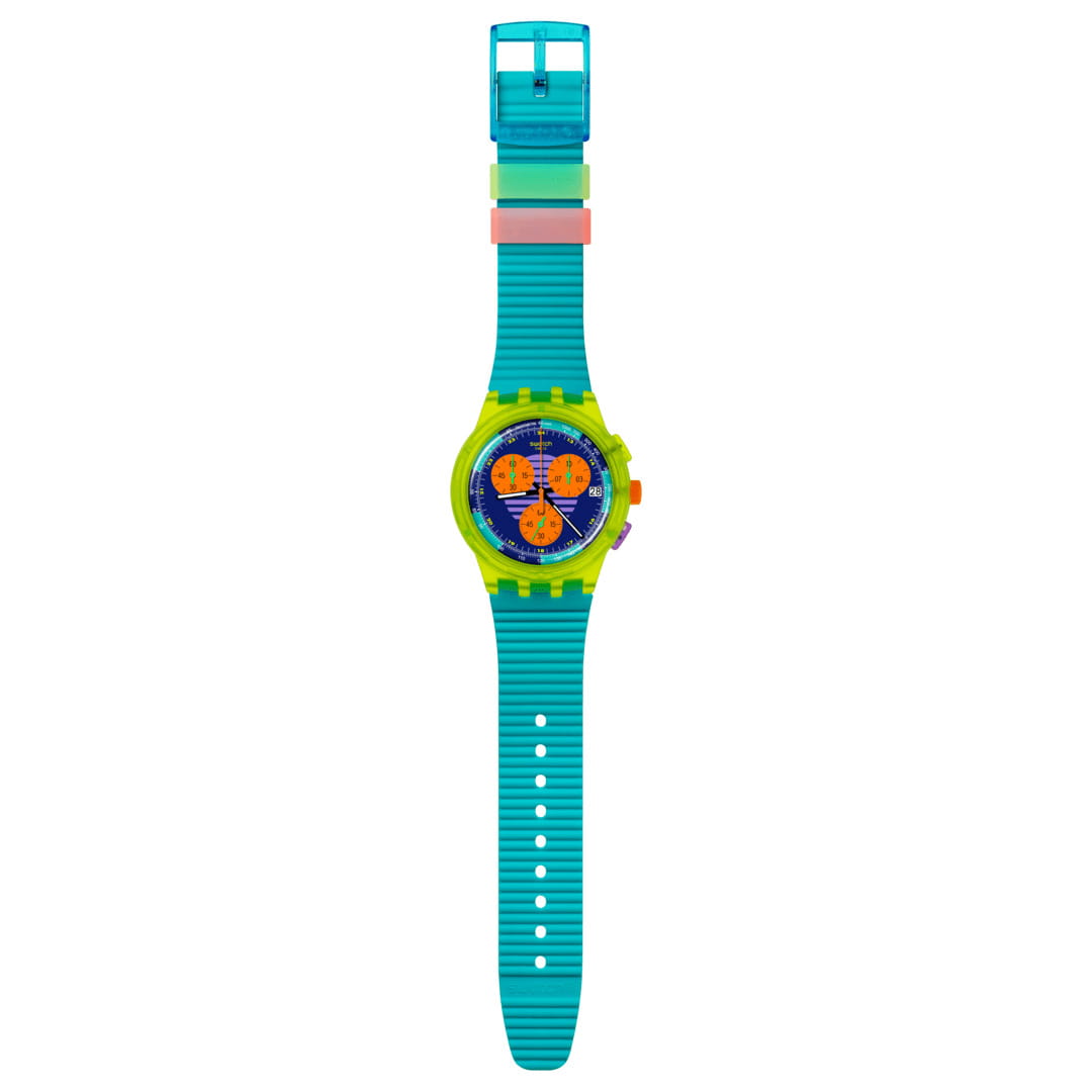 Swatch Swatch Chrono 42 Standard SUSJ404, gent швейцария женские часы на браслете силикон боковой вид