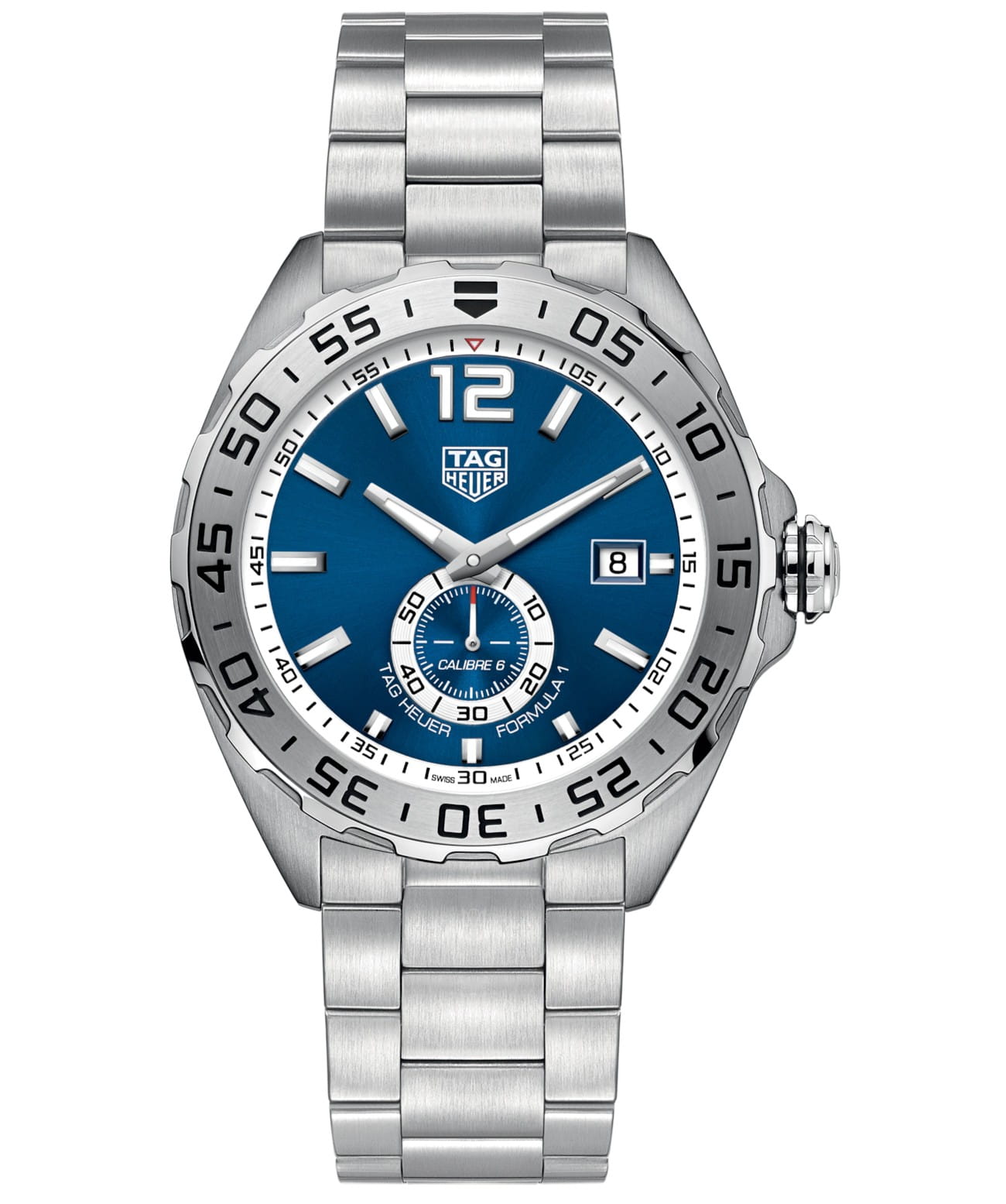 TAG Heuer TAG Heuer Formula 1 WAZ2014.BA0842  WAZ2014.BA0842 механические мужские часы синий циферблат, браслет нержавеющая сталь — вид спереди