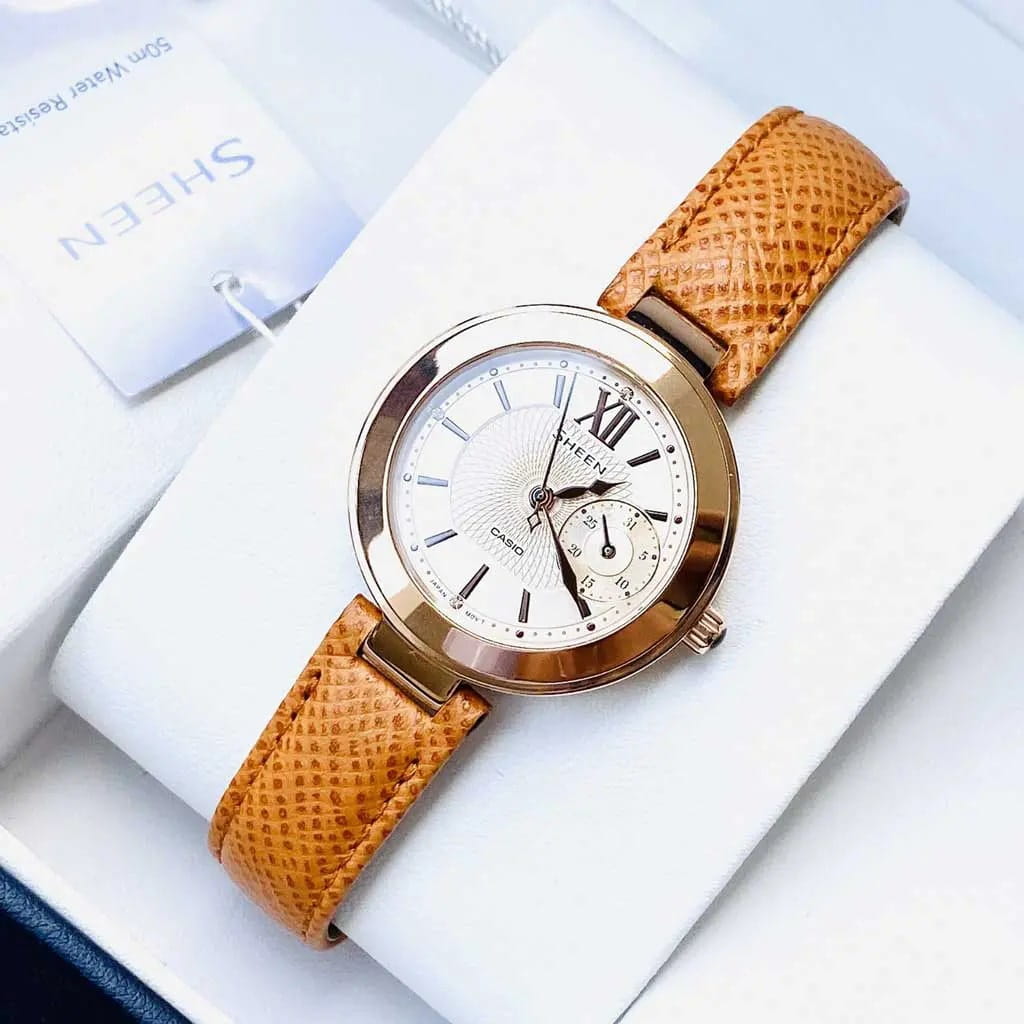 Оригинальные часы Casio Casio Sheen SHE-3051PGL-7AUDF кварцевые калибр механизма  общий вид