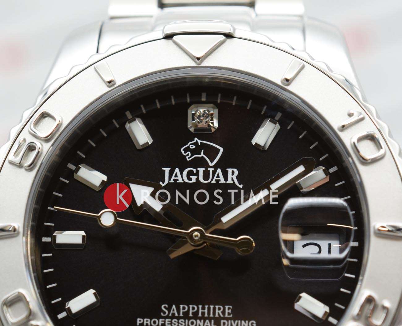 Jaguar Jaguar Couple Diver J870/4,  швейцария женские часы на браслете нержавеющая сталь боковой вид