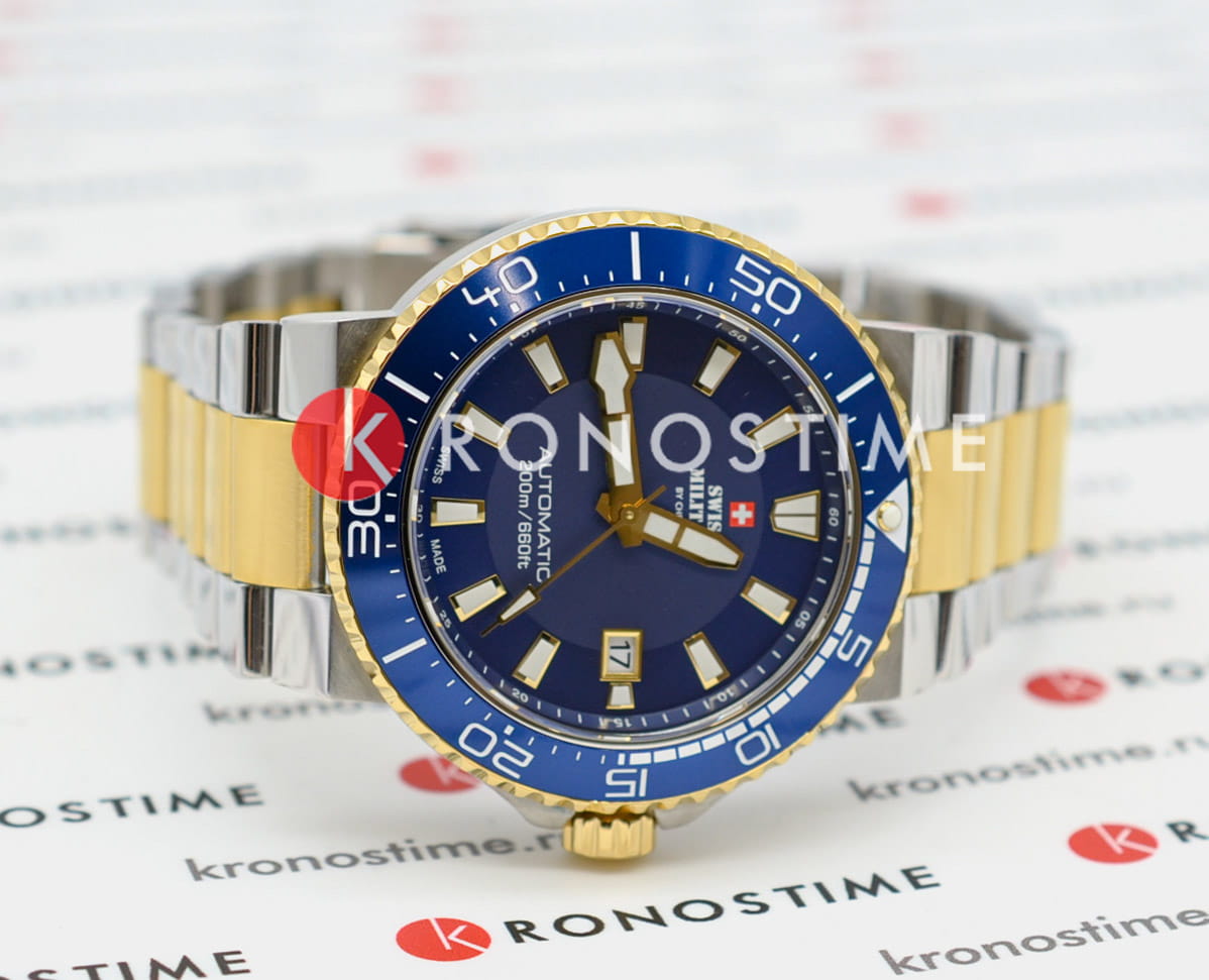 Swiss Military by Chrono Swiss Military by Chrono Automatic Dive SMA34086.03  - задняя крышка сталь металл корпуса, швейцария часы