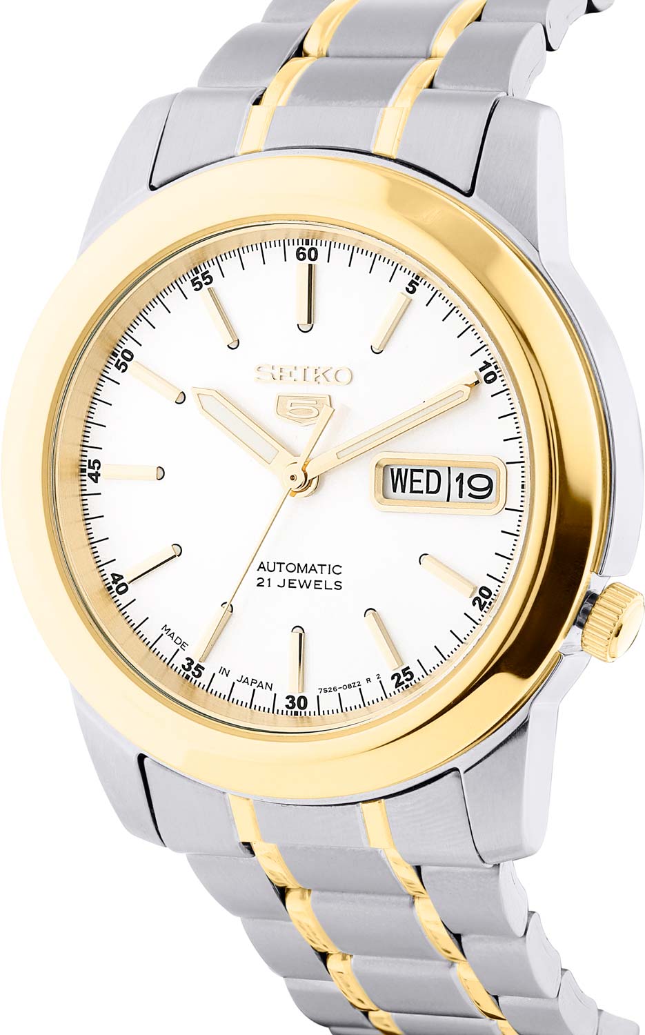 Seiko Seiko 5 Regular SNKE54J1, 5 regular япония мужские часы на браслете сталь c pvd покрытием боковой вид
