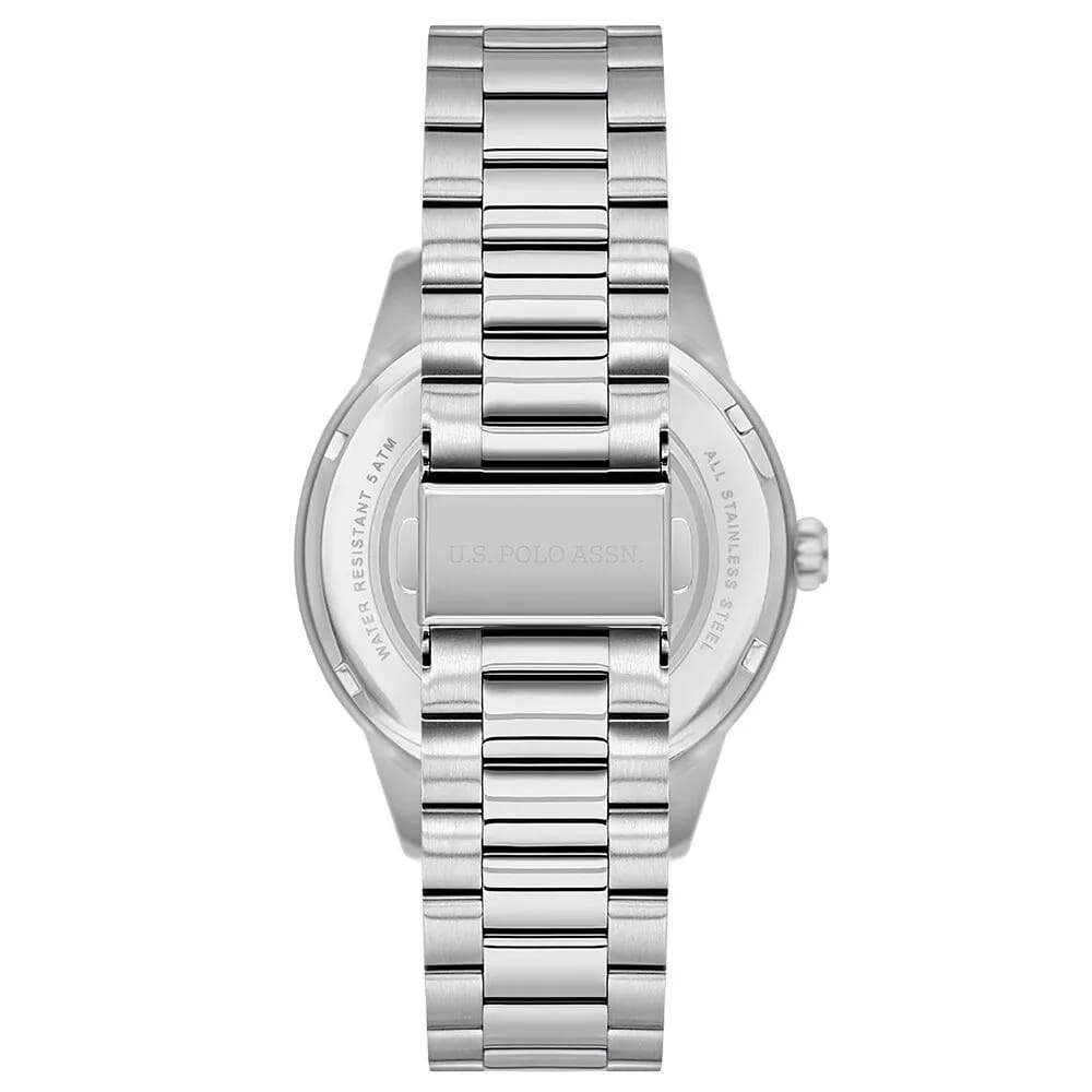 U.S. Polo Assn. U.S. Polo Assn. Crossing USPA1112-01,  сша мужские часы на браслете нержавеющая сталь боковой вид