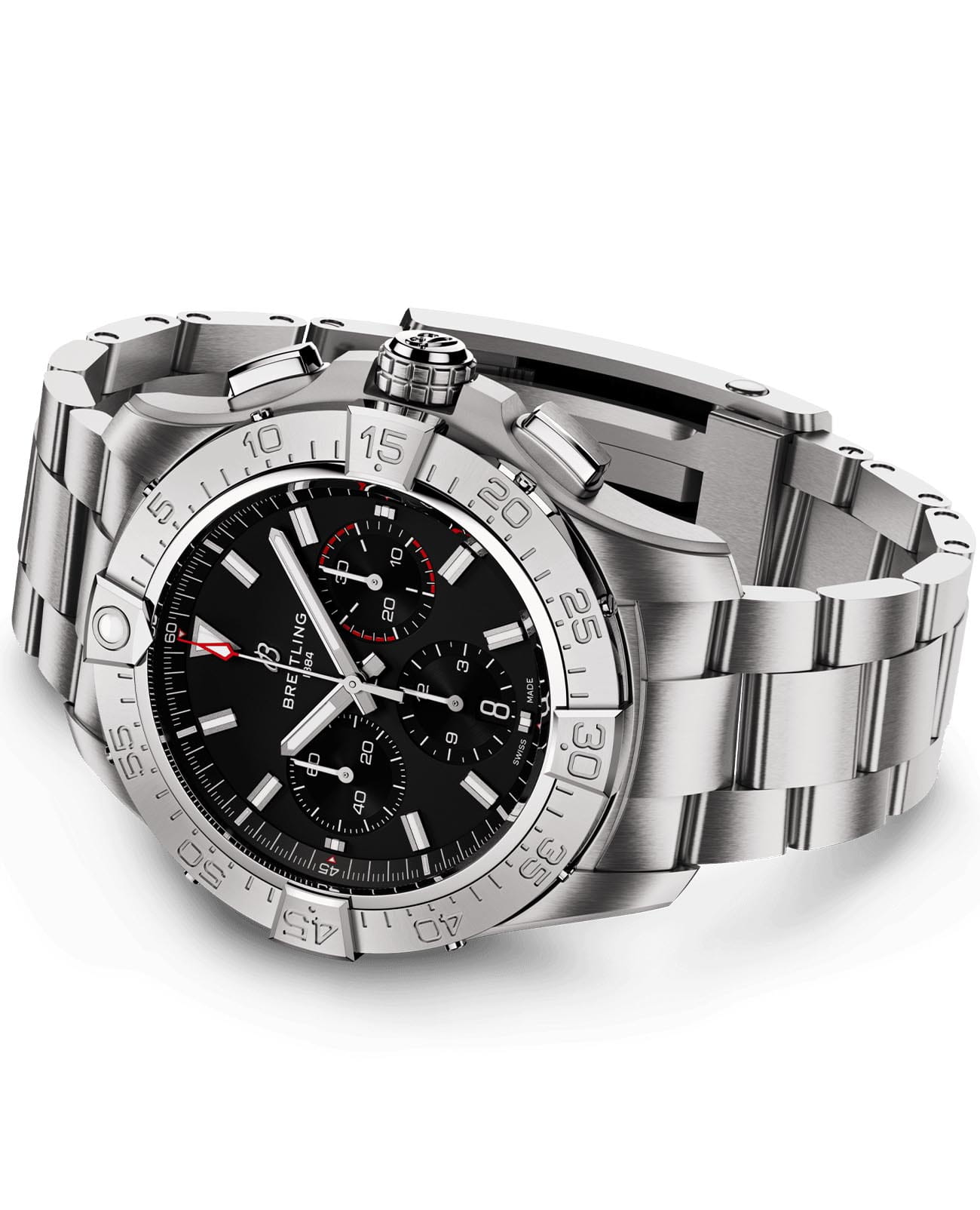 Breitling Breitling Avenger B01 Chronograph 44 AB0147101B1A1, avenger швейцария мужские часы на браслете нержавеющая сталь боковой вид
