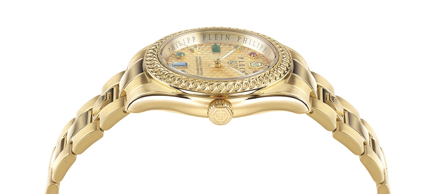 Philipp Plein Philipp Plein Queen PWDAA0721 женские часы золотой циферблат на запястье