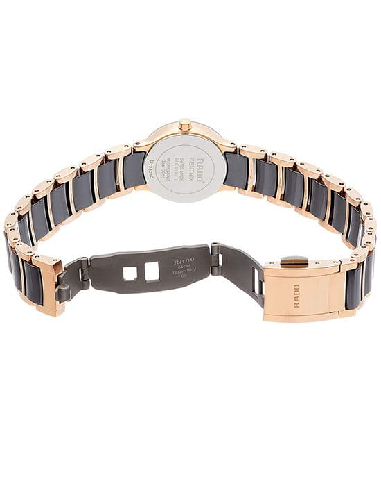 Rado Rado Centrix Diamonds R30190702, centrix швейцария женские часы на браслете сталь + pvd + керамика боковой вид