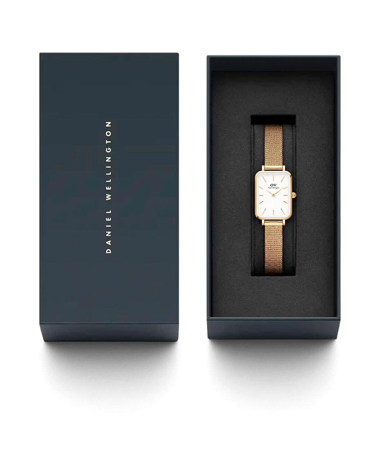 Daniel Wellington Daniel Wellington Quadro Pressed Evergold DW00100556 женские часы белый циферблат на запястье