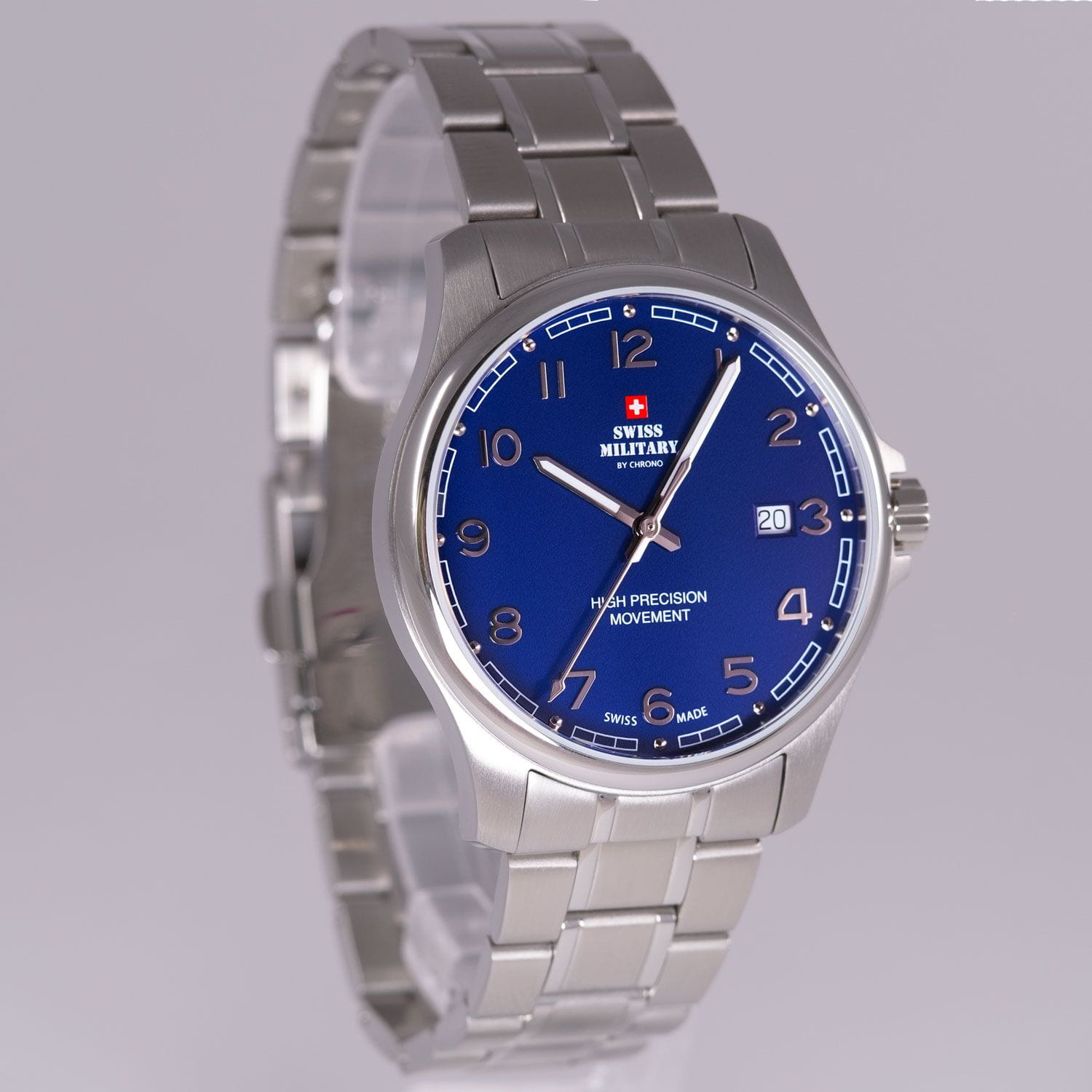 Swiss Military by Chrono Swiss Military by Chrono Сверхточные SM30200.18 , наручные мужские часы фото под углом