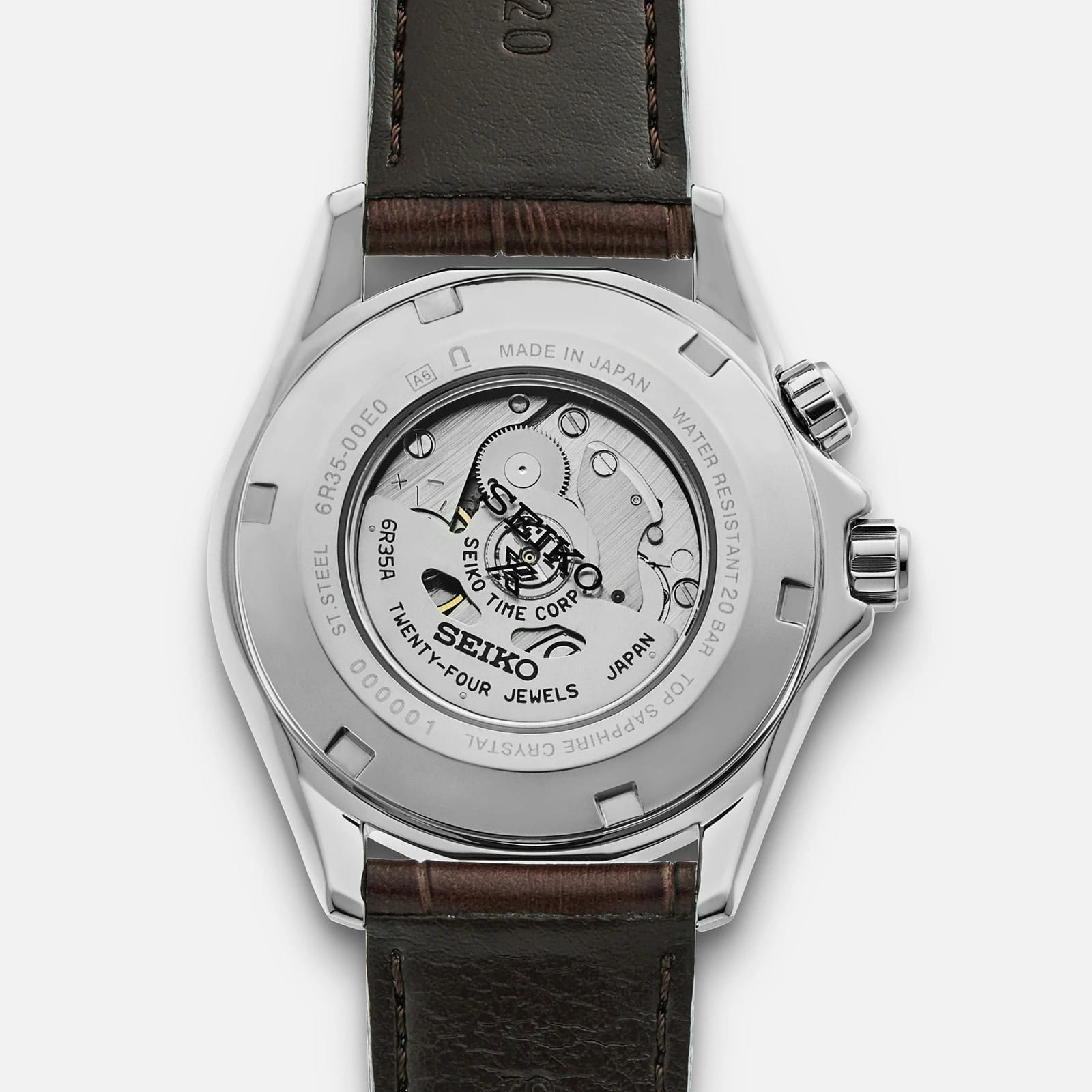 Seiko Seiko Prospex SPB121J1, prospex япония мужские часы на браслете кожаный боковой вид