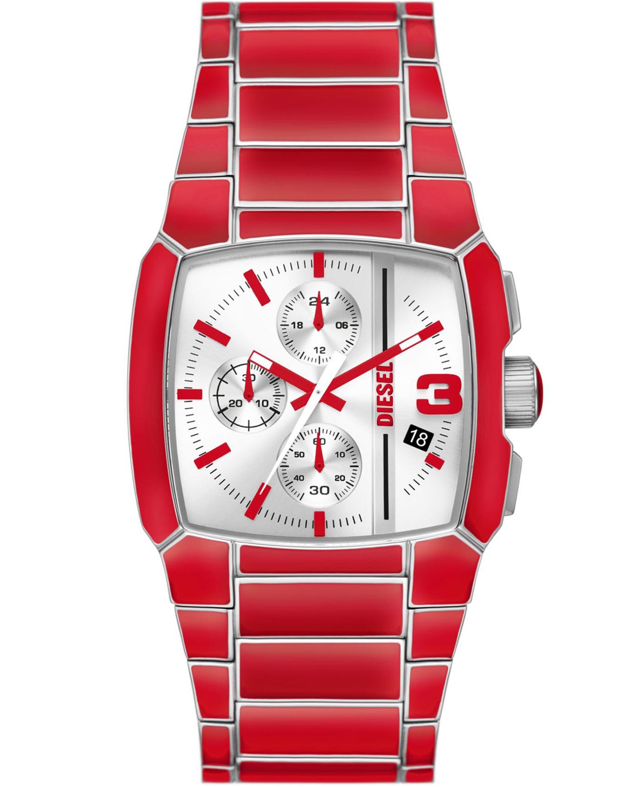 Diesel Diesel Cliffhanger DZ4637  DZ4637 кварцевые женские часы серебристый циферблат, браслет нержавеющая сталь с ip-покрытием — вид спереди