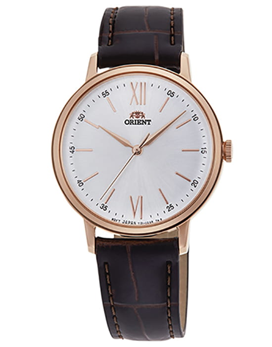Orient Orient Basic Quartz RA-QC1704S (RN-QC1704S)  RA-QC1704S кварцевые женские часы белый циферблат, браслет кожаный — вид спереди
