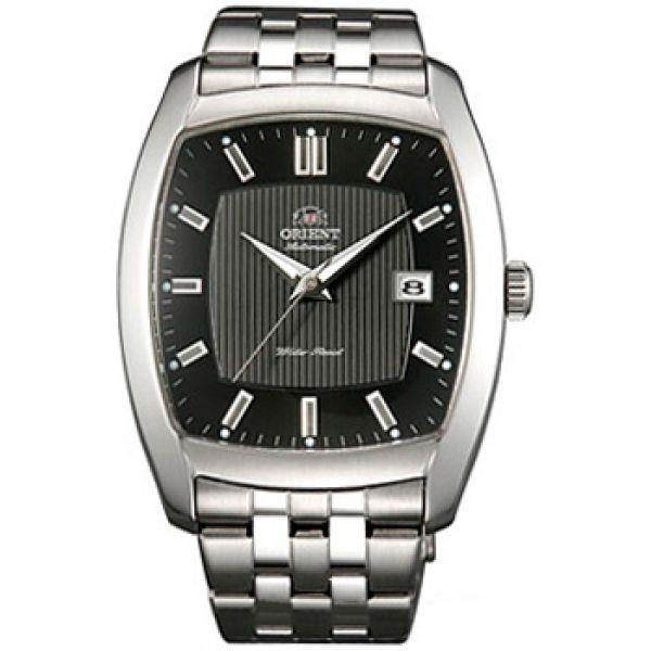 Orient Orient ERAS003B (FERAS003B)  FERAS003B механические мужские часы черный циферблат, браслет  — вид спереди