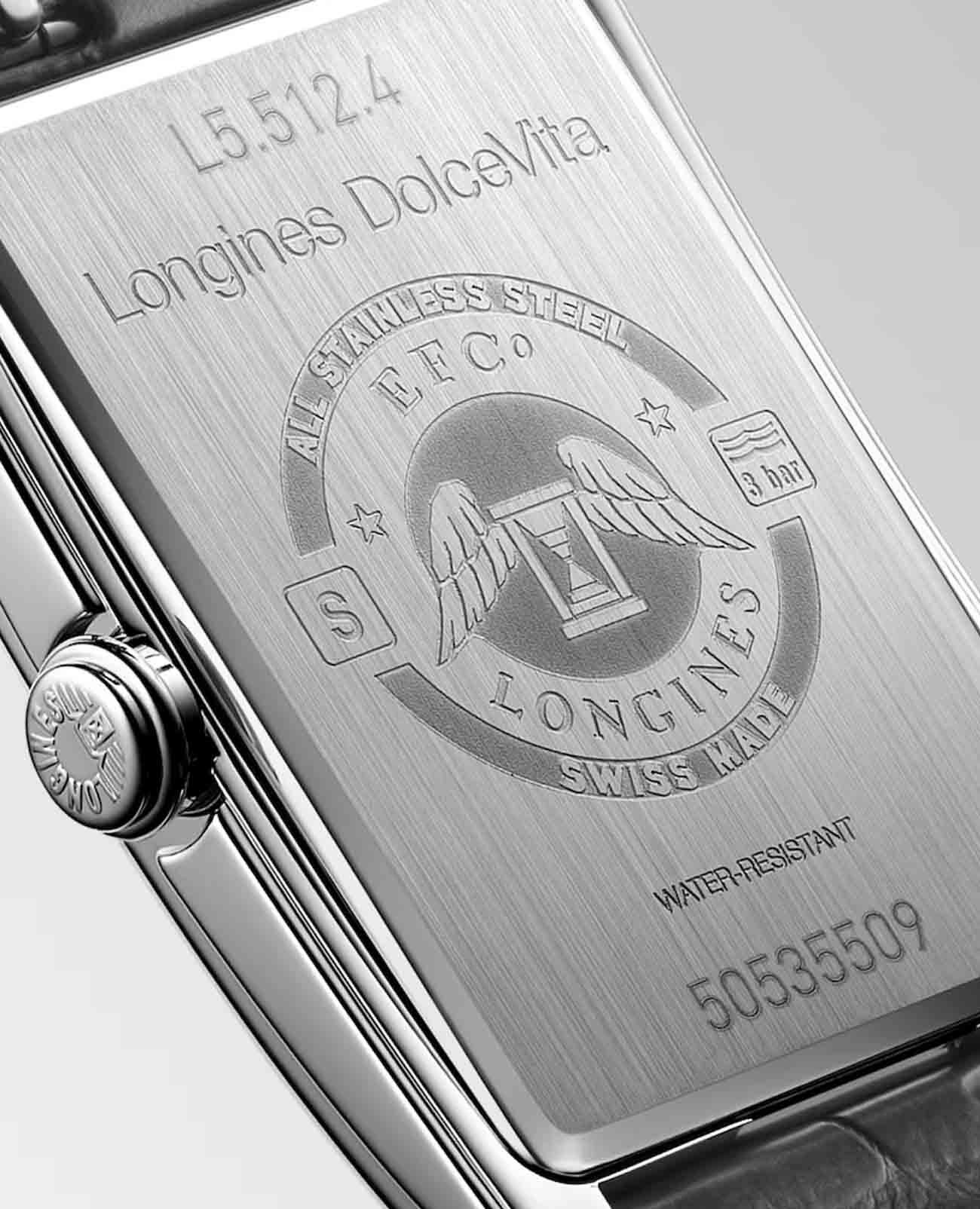 Longines Longines DolceVita L5.512.4.75.2 кварцевые женские часы часы крупный план белый циферблата
