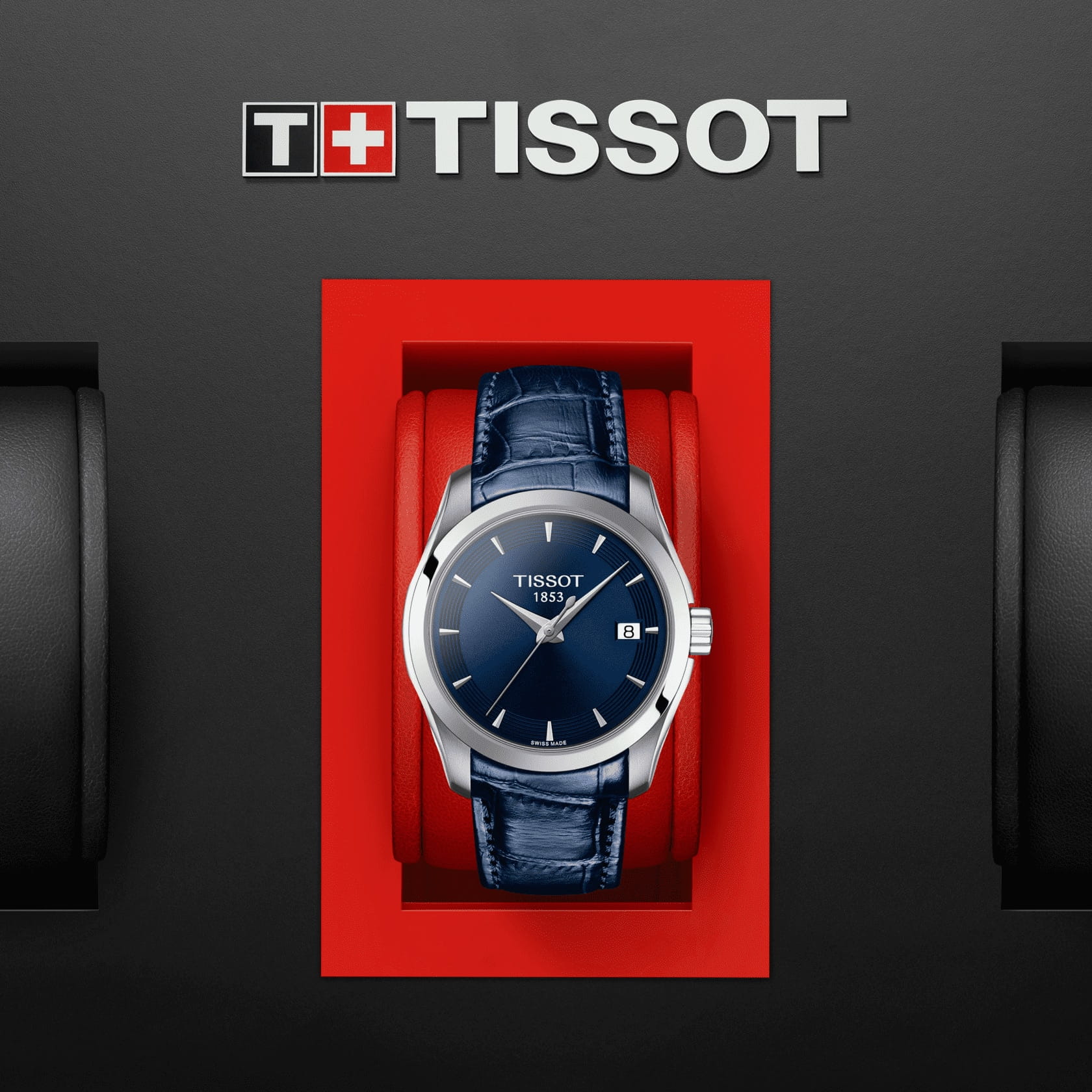 Tissot Tissot Couturier Lady T035.210.16.041.00, t-classic швейцария женские часы на браслете кожаный боковой вид