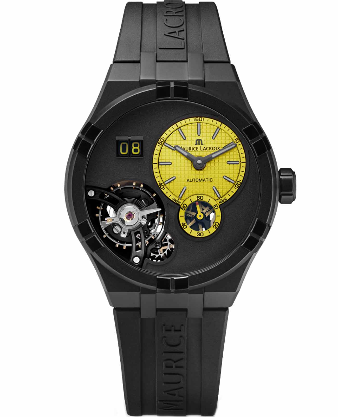 Maurice Lacroix Maurice Lacroix Aikon Master Grand Date AI6118-DLB0J-730-I , наручные мужские часы фото под углом