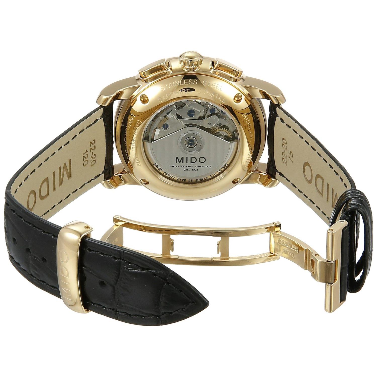 Mido Mido Baroncelli M8607.3.M1.42, baroncelli швейцария мужские часы на браслете кожаный боковой вид