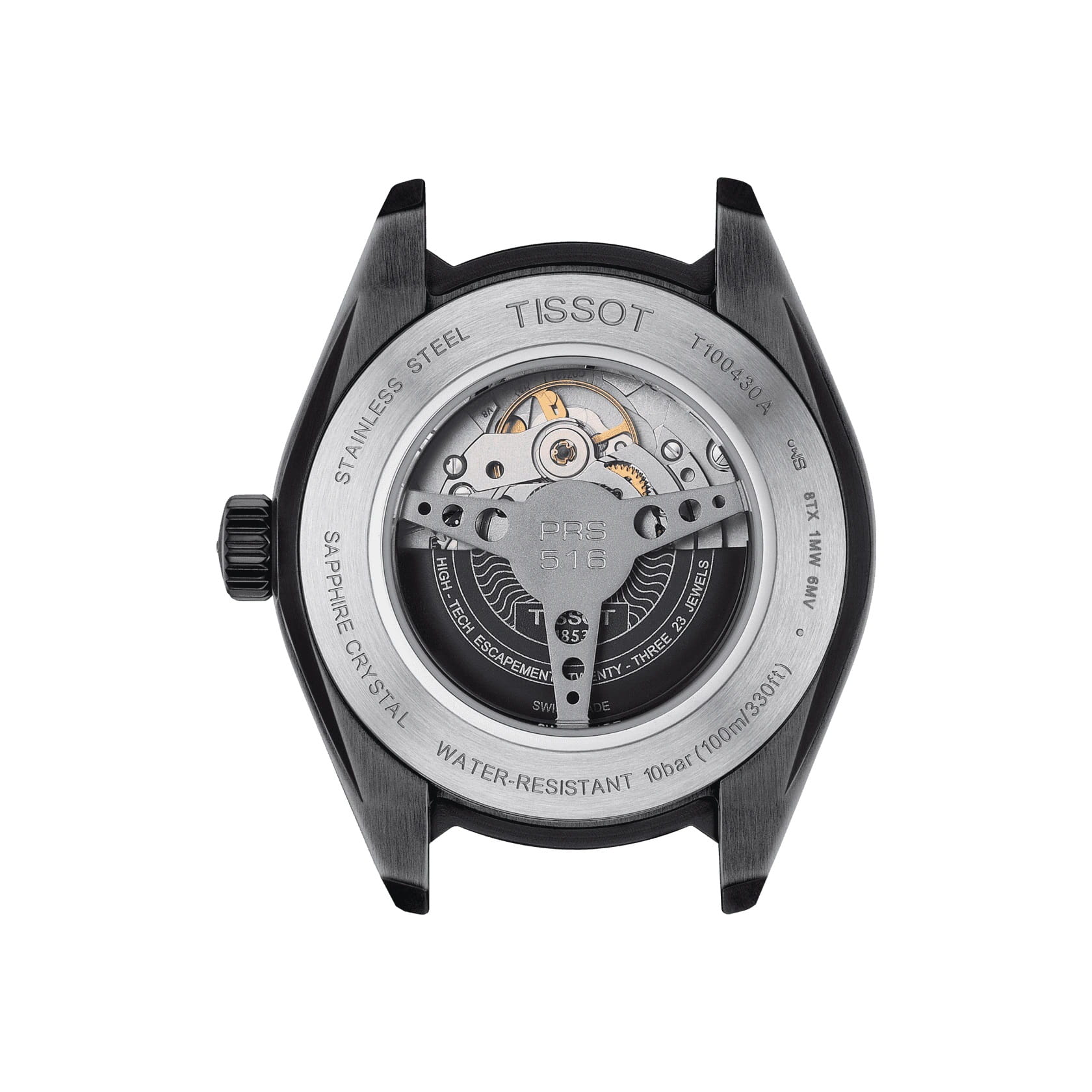 Оригинальные часы Tissot Tissot PRS 516 Powermatic 80 T100.430.36.051.02 механические калибр механизма powermatic 80.121 общий вид