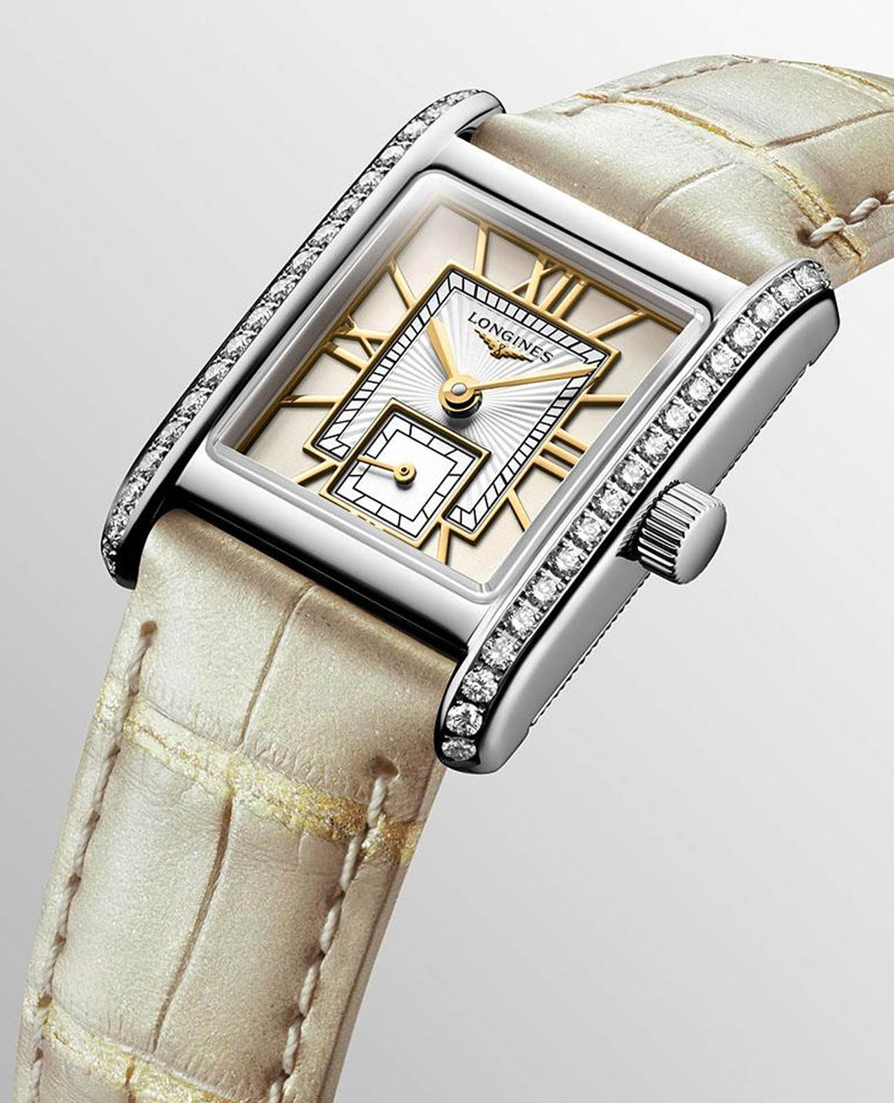 Longines Longines DolceVita L5.200.0.79.2, dolcevita швейцария женские часы на браслете кожаный боковой вид