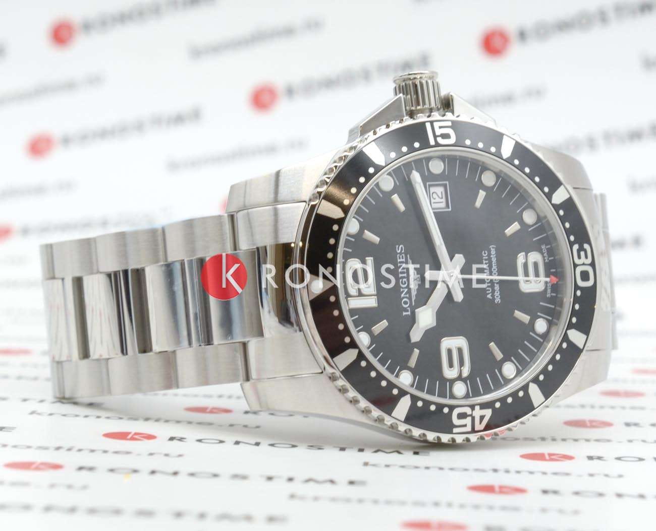 Оригинальные часы Longines Longines HydroConquest L3.742.4.56.6 механические калибр механизма l888 общий вид