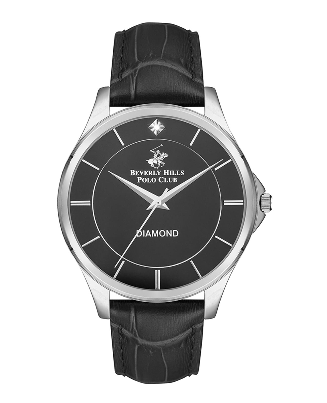 Beverly Hills Polo Club Beverly Hills Polo Club BP3240X.351  BP3240X.351 кварцевые мужские часы черный циферблат, браслет кожаный — вид спереди