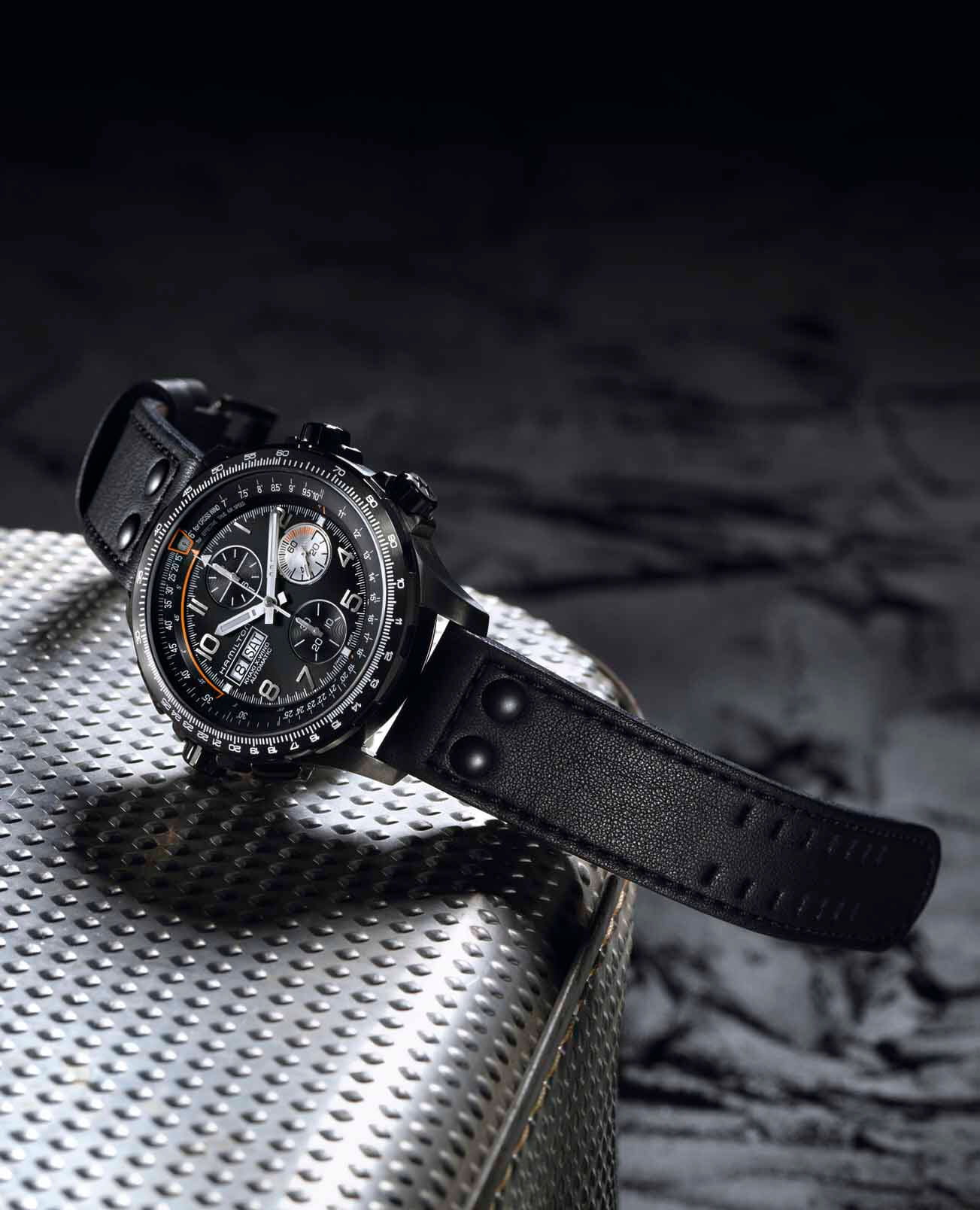 Hamilton Hamilton Khaki Aviation X-Wind Auto Chrono H77736733 механические мужские часы часы крупный план черный циферблата