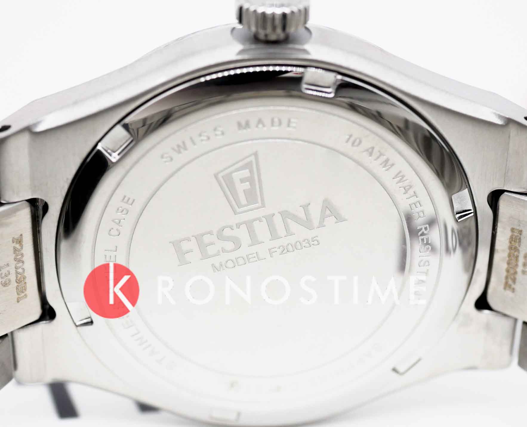 Festina Festina Classics F20035/6 кварцевые женские часы часы крупный план черный циферблата