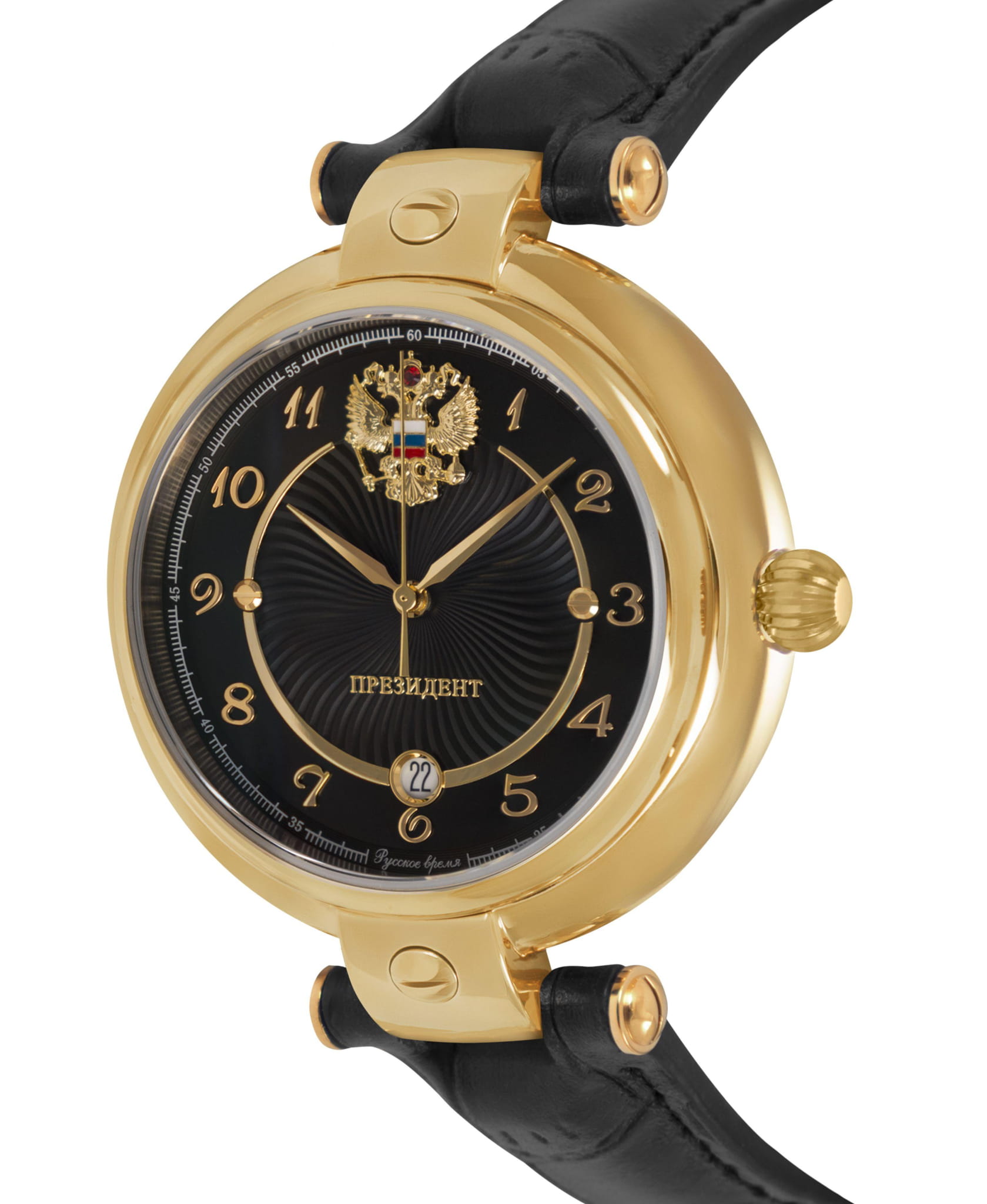 Президент Президент 4896212 механические мужские часы часы крупный план черный циферблата